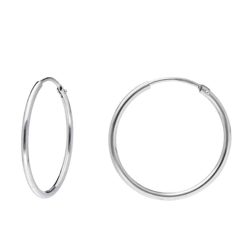 trendor 15050 Hoop Earrings 925 Silver ⌀ 25 mm 4262408150503