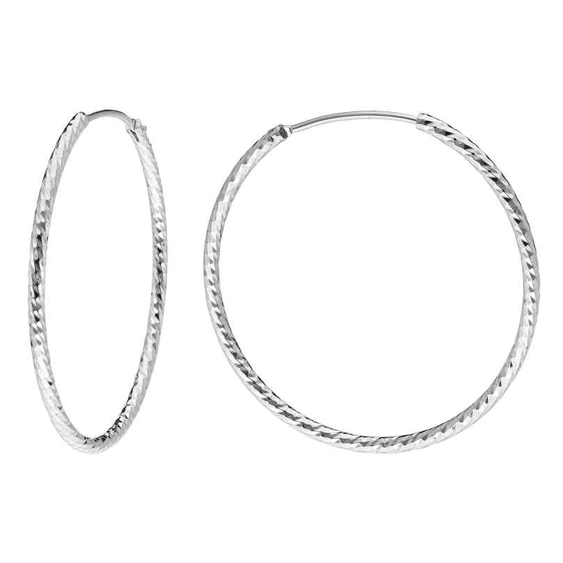 trendor 15054 Hoop Earrings 925 Silver ⌀ 40 mm 4262408150541
