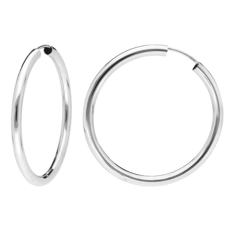 trendor 15055 Hoop Earrings 925 Silver ⌀ 40 mm 4262408150558