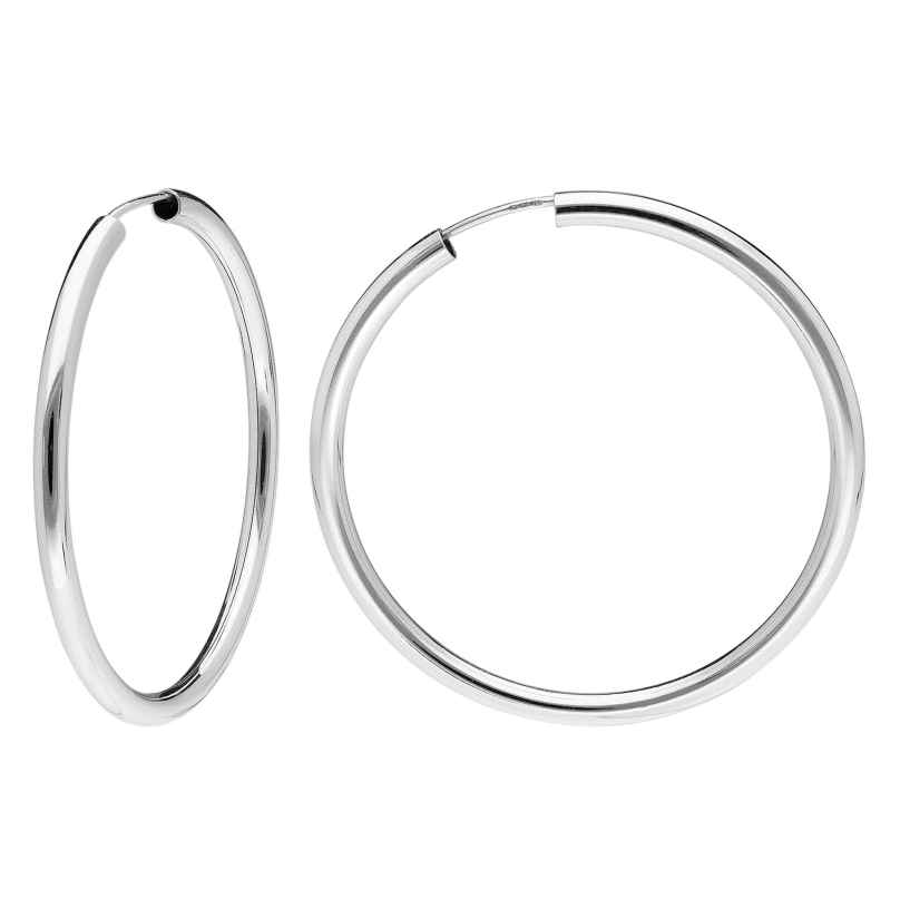 trendor 15056 Hoop Earrings 925 Silver ⌀ 50 mm 4262408150565