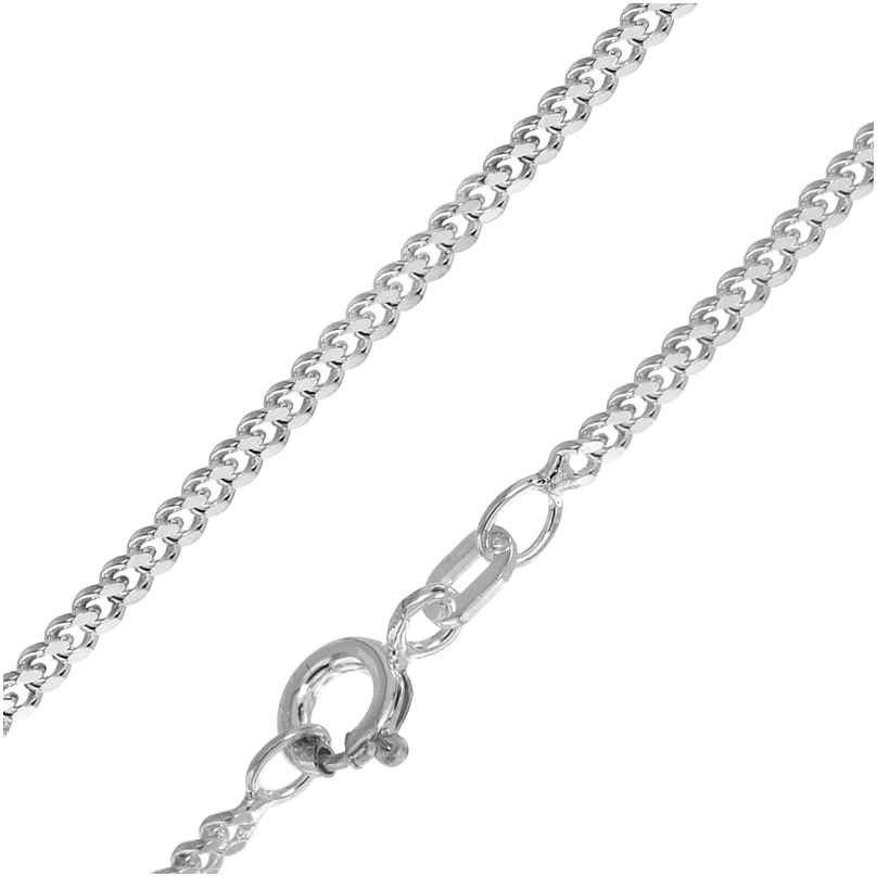 trendor 41215 Necklace For Pendants 925 Silver Curb Chain 2.1 mm