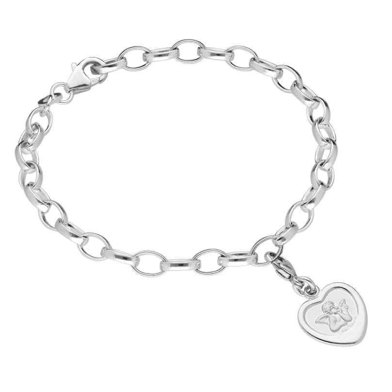 trendor 15042 Bracelet for Charms 925 Silver with Angel Pendant