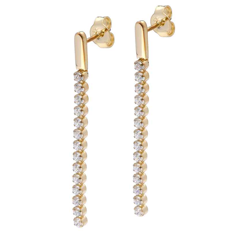 trendor 15078 Women's Earrings with Cubic Zirconia Gold Plated Silver 925 4262408150787