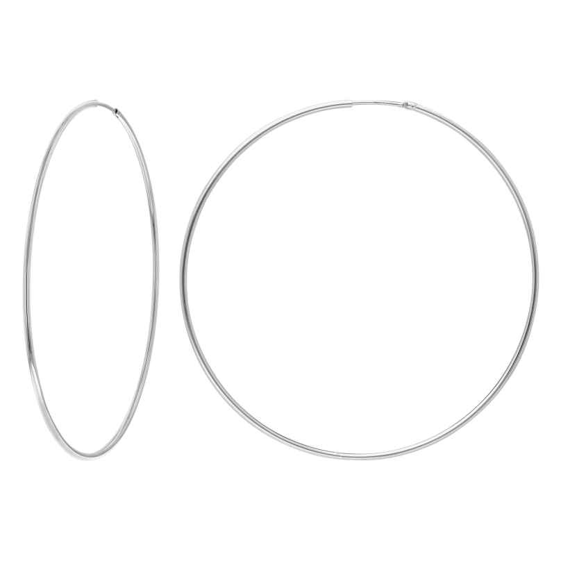 trendor 15102 Hoop Earrings 925 Silver ⌀ 75 mm 4262408151029