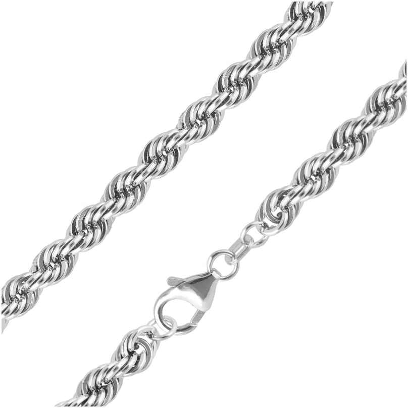 trendor 15101 Rope Necklace Silver 925 Width 5.5 mm Length 50 cm