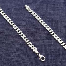 trendor 15104 Herren-Halskette Silber 925 Flachpanzer Breite 6 mm