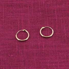 trendor 15170 Hoop Earrings Gold 333 / 8K Width 1.3 mm Ø 13 mm
