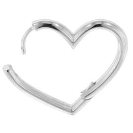 trendor 15173 Hoop Earrings Heart 925 Silver 25 x 25 mm