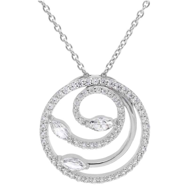 trendor 15147 Ladies' Necklace Silver with Cubic Zirconia 4262408151470
