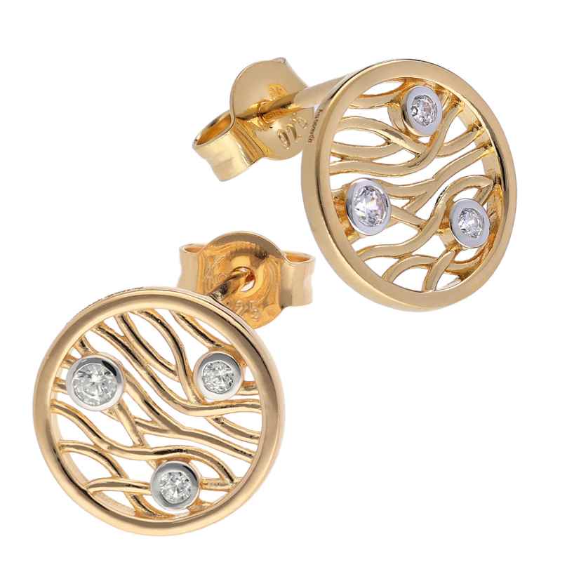 trendor 15155 Women's Earrings Gold-Plated Silver 4262408151555