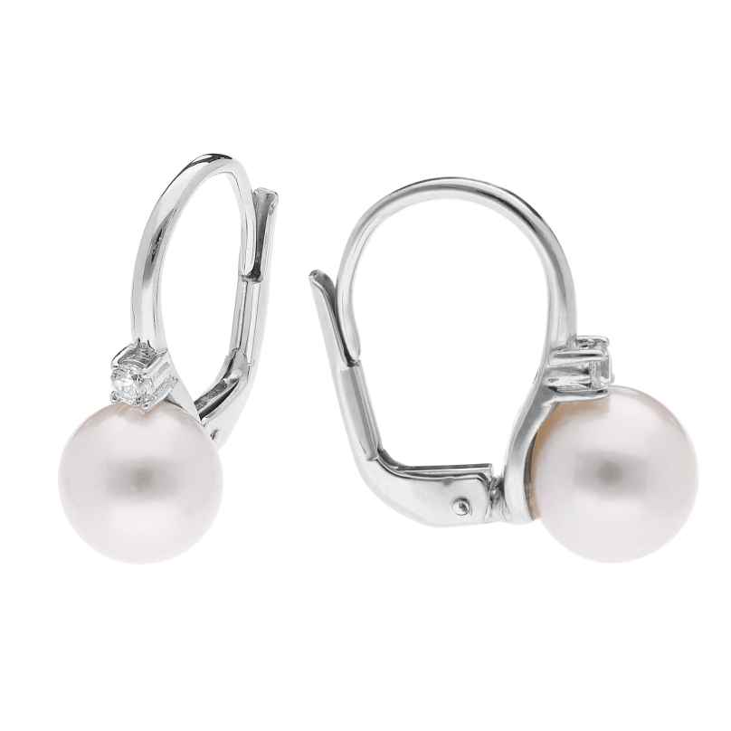 trendor 15156 Women's Pearl Earrings Silver 4262408151562