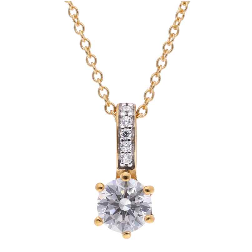 trendor 15161 Ladies' Necklace Gold-Plated Silver with Cubic Zirconia 4262408151616
