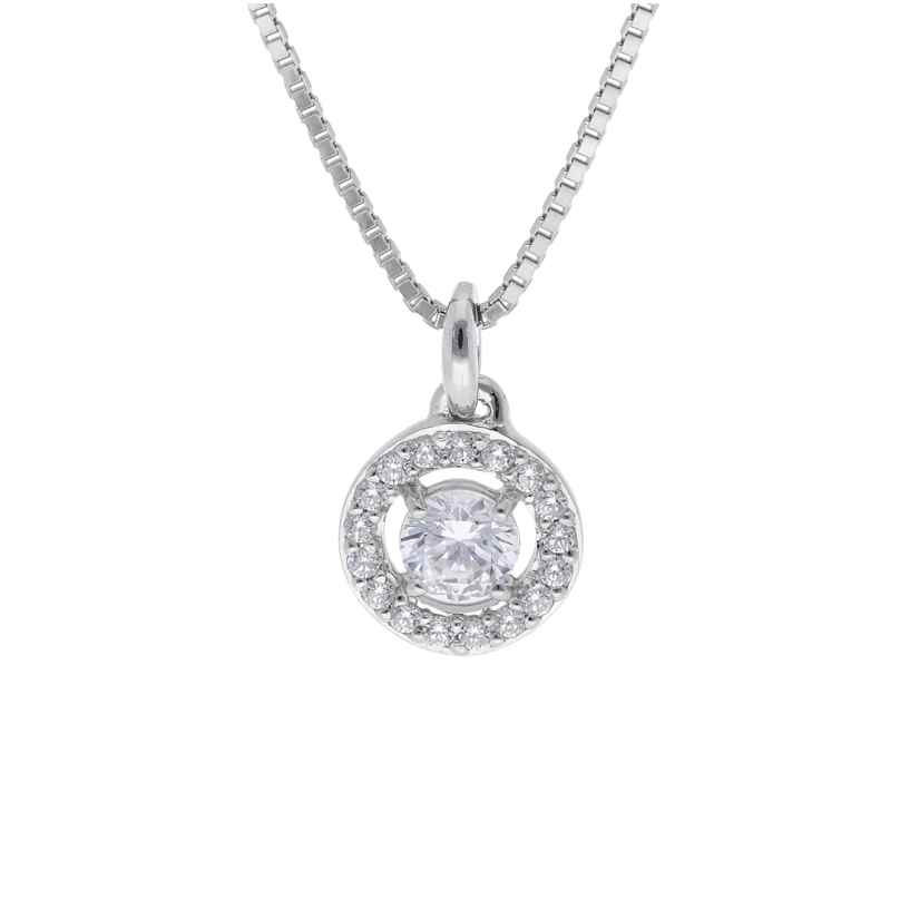 trendor 15195 Ladies Pendant White Gold 333/8K On A Silver Necklace
