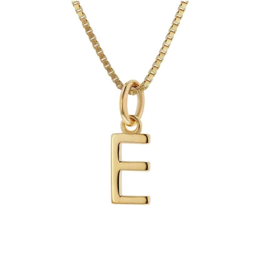 trendor 15255-E Women's Necklace with Letter E Gold Plated Silver 925