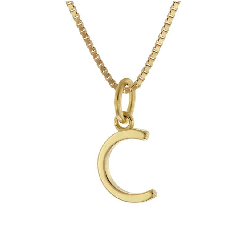 trendor 15255-C Women's Necklace with Letter C Gold Plated Silver 925
