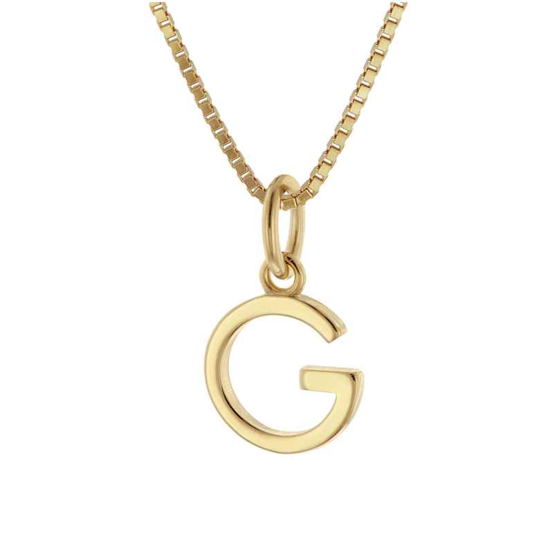 trendor 15255-G Women's Necklace with Letter G Gold Plated Silver 925