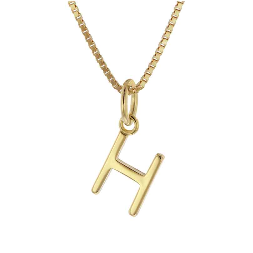 trendor 15255-H Women's Necklace with Letter H Gold Plated Silver 925