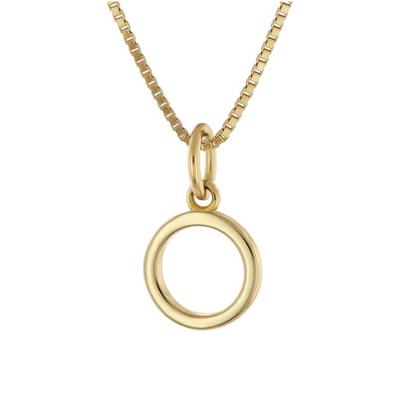 trendor 15255-O Women's Necklace with Letter O Gold Plated Silver 925