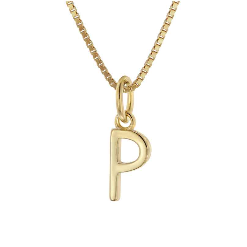 trendor 15255-P Women's Necklace with Letter P Gold Plated Silver 925