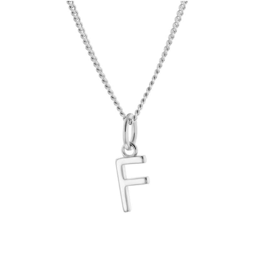 trendor 15210-F Women's Necklace with Letter F Pendant Silver 925