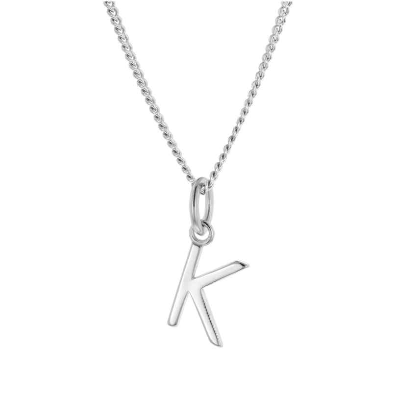 trendor 15210-K Women's Necklace with Letter K Pendant Silver 925
