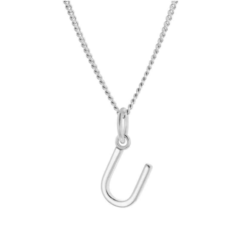 trendor 15210-U Women's Necklace with Letter U Pendant Silver 925