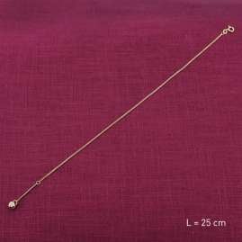 trendor 15290 Anklet Gold 333 Ankle Bracelet with Glittering Pendant
