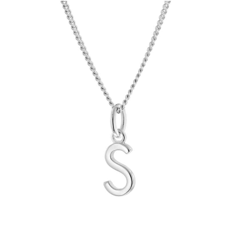 trendor 15210-S Women's Necklace with Letter S Pendant Silver 925