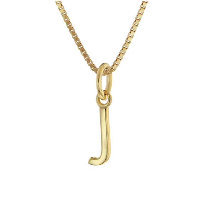 trendor 15255-J Women's Necklace with Letter J Gold Plated Silver 925