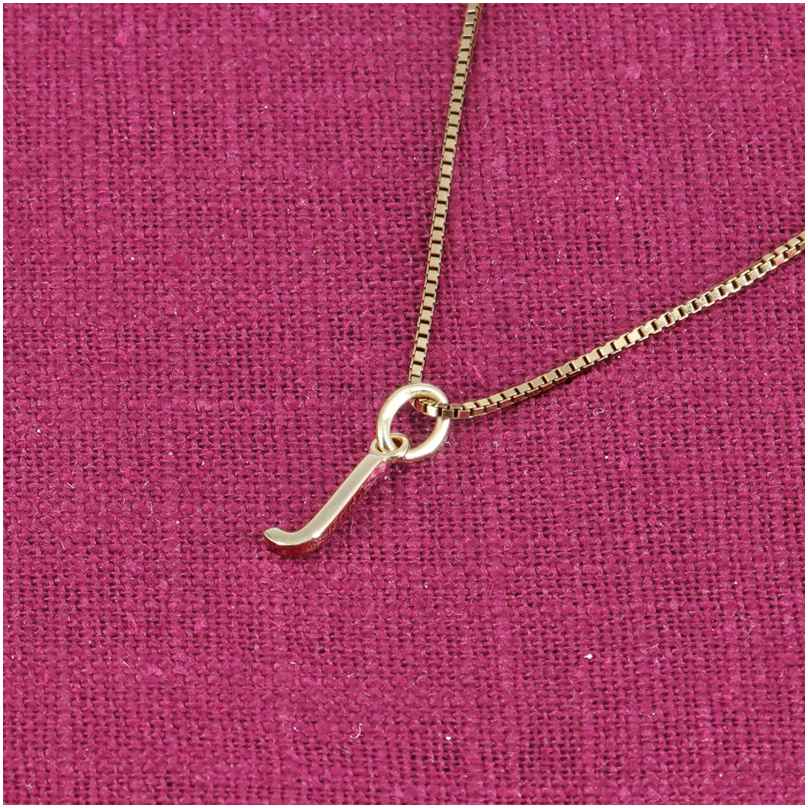 trendor 15255J Women's Necklace with Letter J Gold Plated Silver 925