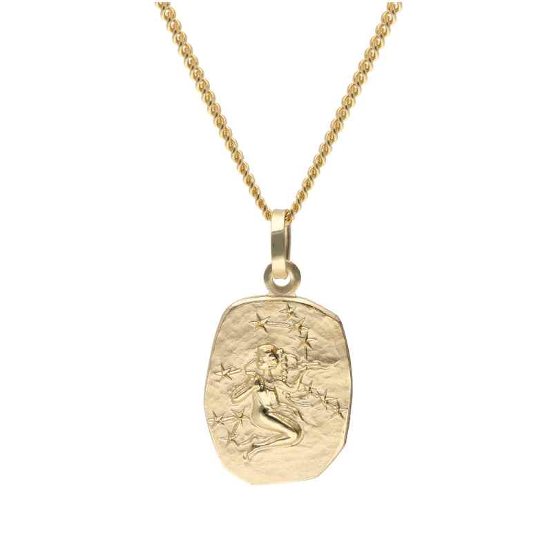 trendor 15436-09 Virgo Zodiac Gold 585 / 14K with Gold-Plated Silver Necklace