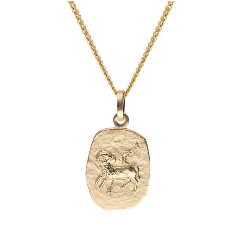 trendor 15436-04 Aries Zodiac Gold 585 / 14K with Gold-Plated Silver Necklace