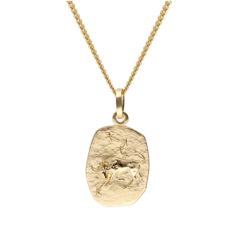 trendor 15436-05 Taurus Zodiac Gold 585 / 14K with Gold-Plated Silver Necklace