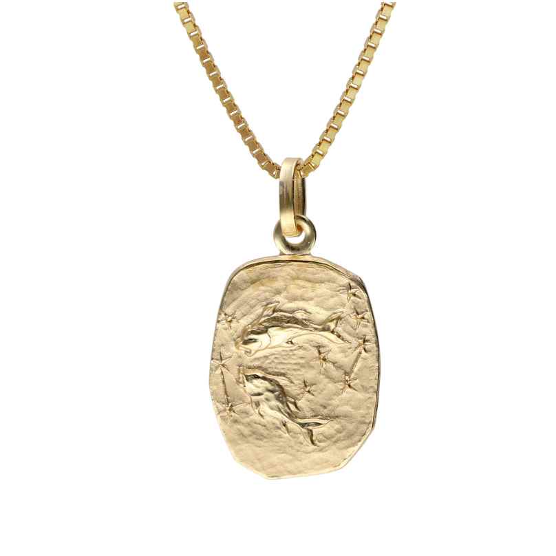 trendor 15382-03 Pisces Zodiac Gold 333/8K with Gold-Plated Silver Necklace