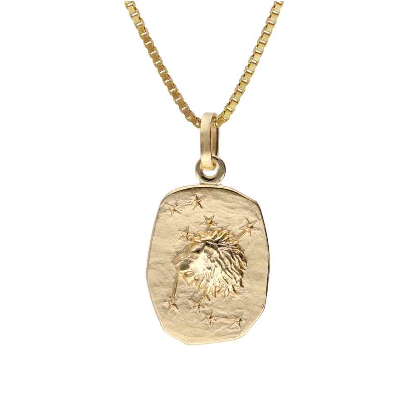 trendor 15382-08 Leo Zodiac Gold 333/8K with Gold-Plated Silver Necklace