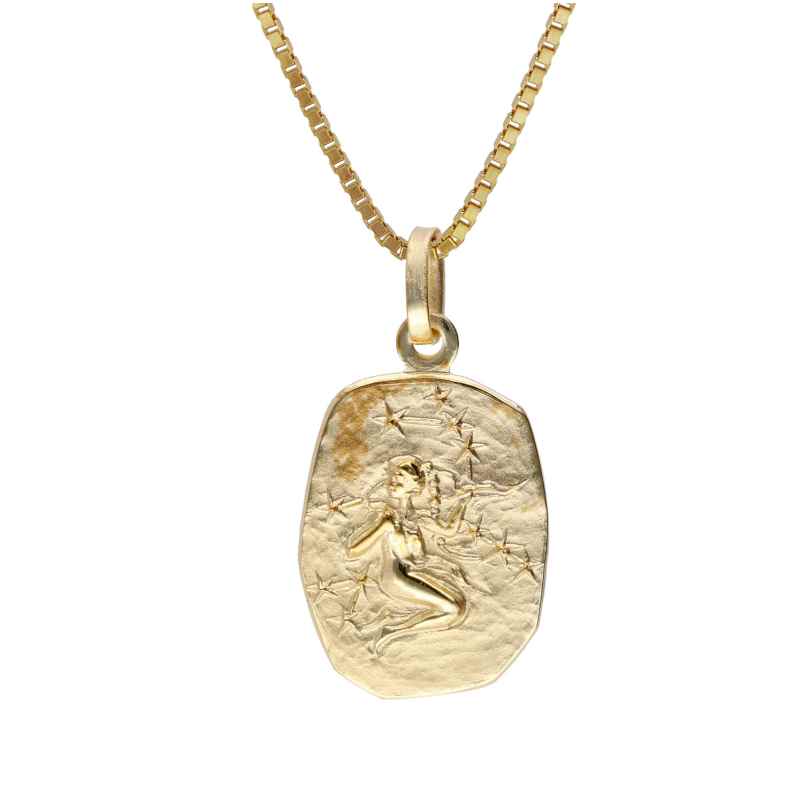 trendor 15382-09 Jungfrau Sternzeichen Gold 333 mit vergoldeter Silberkette