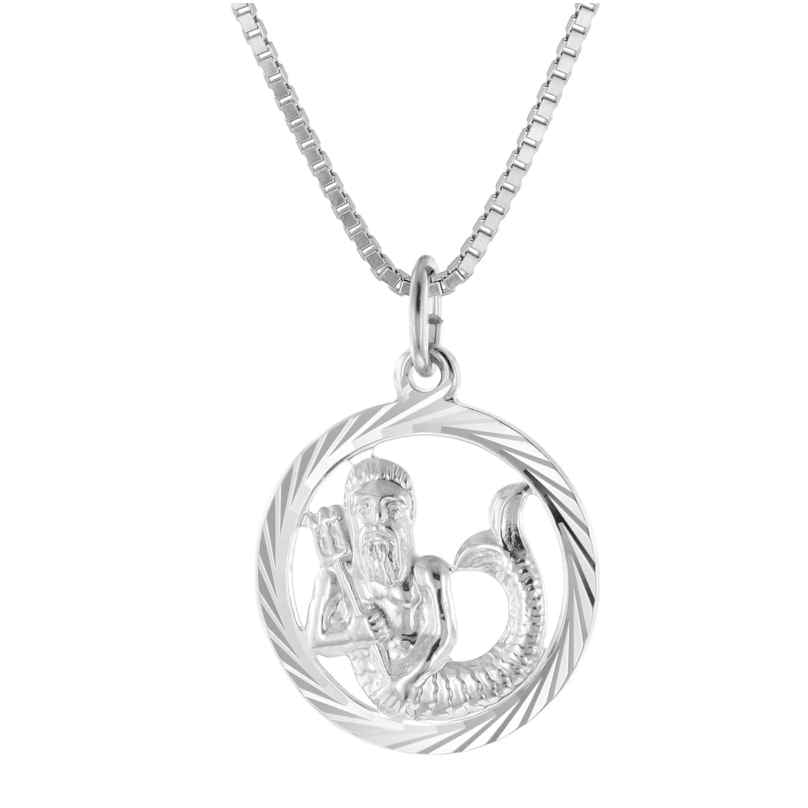 trendor 15360-02 Aquarius Zodiac Necklace Silver 925