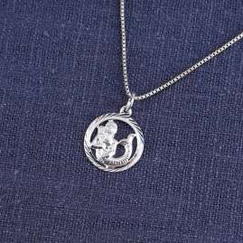 trendor 15360-02 Aquarius Zodiac Necklace Silver 925