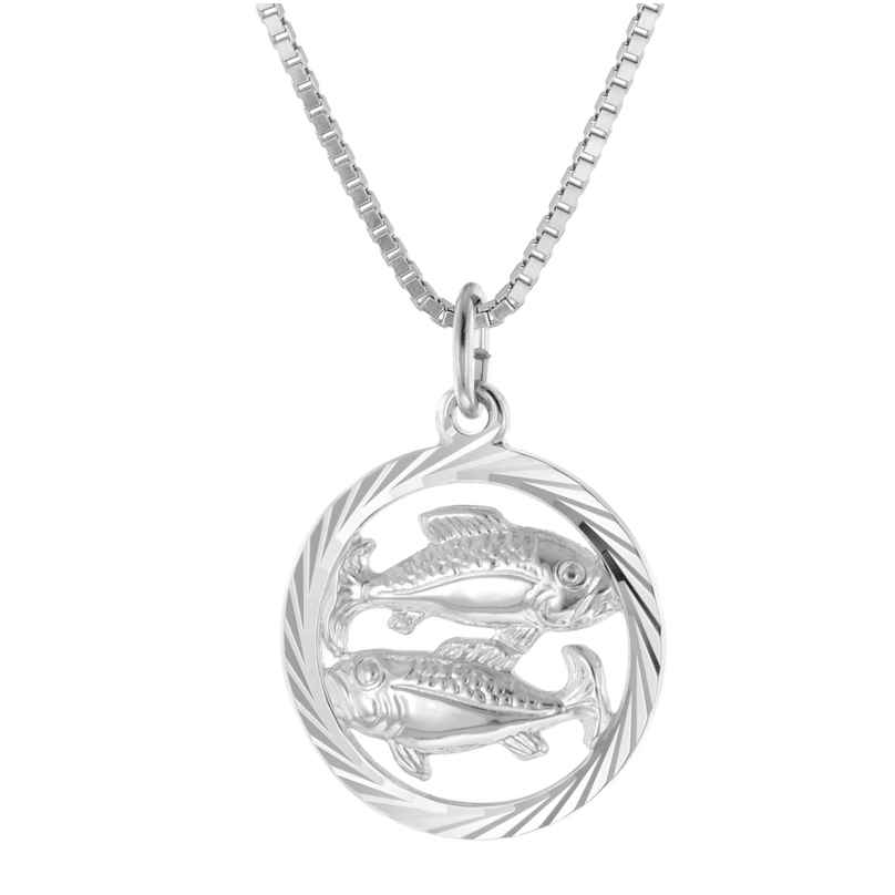 trendor 15360-03 Pisces Zodiac Necklace Silver 925