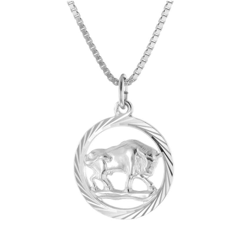 trendor 15360-05 Taurus Zodiac Necklace Silver 925