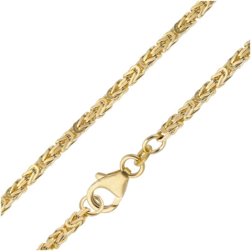 trendor 15496 Byzantine Chain Necklace Gold 585 / 14 kt Width 2 mm