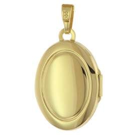 trendor 75779 Medaillon-Anhänger Gold 333 + vergoldete Silber-Halskette