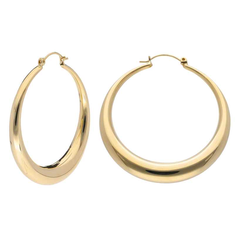 trendor 15542 Hoop Earrings Gold 333 / 8K Ø 40 mm 4262408155423