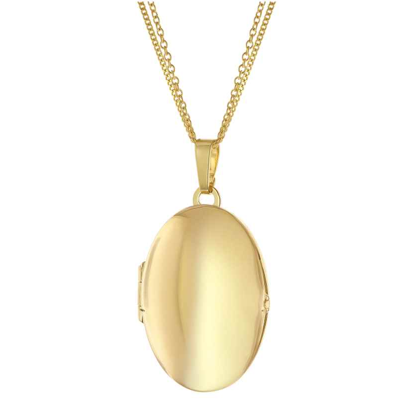 trendor 15535 Women's Locket Necklace Gold Plated Silver 925