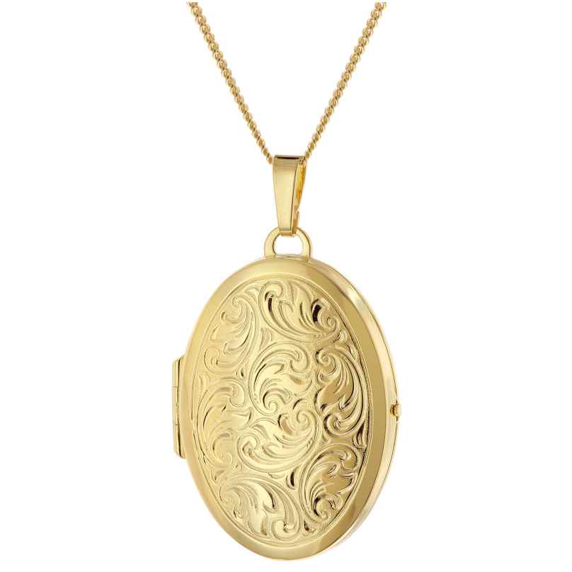 trendor 15548 Ladies' Locket Necklace Gold Plated 925 Silver