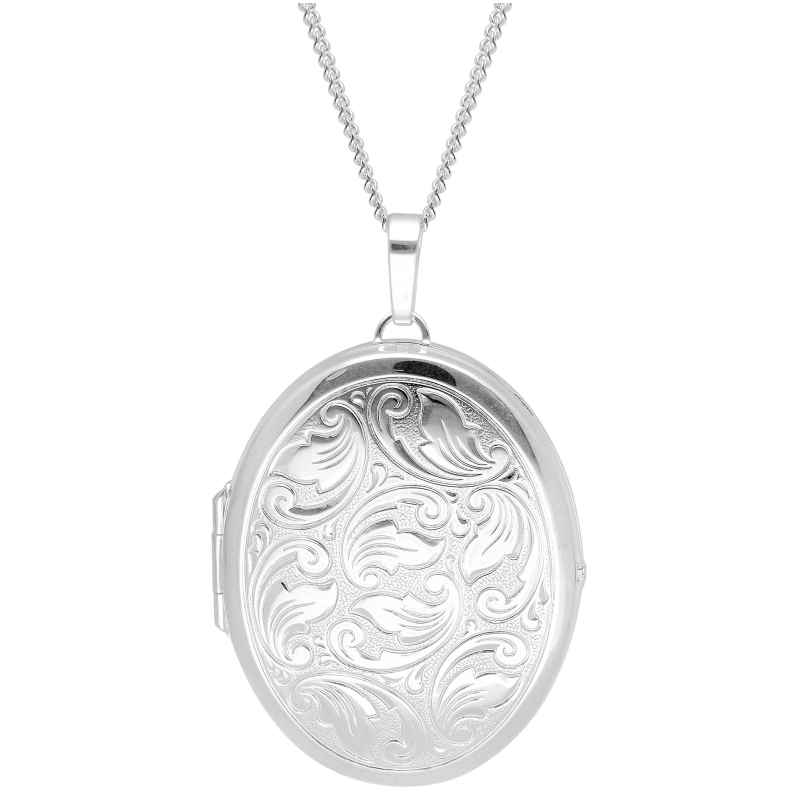 trendor 15550 Ladies Necklace with Large Locket 925 Silver