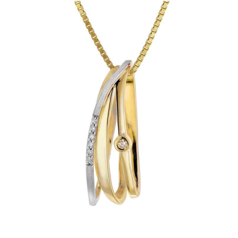 trendor 15576 Women's Necklace with Diamond Pendant 333/8K Gold