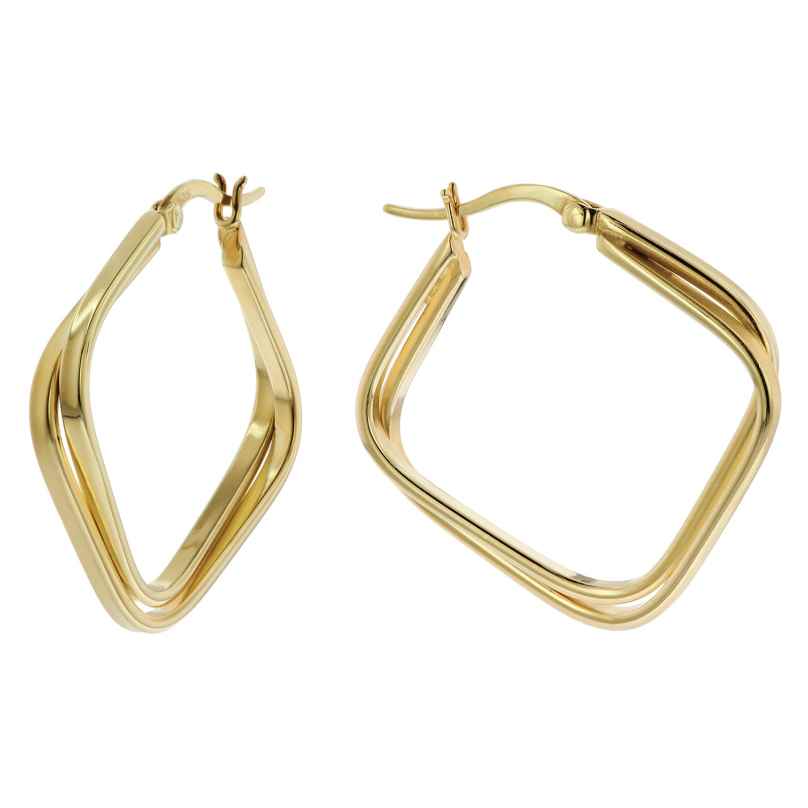trendor 15596 Women's Earrings 925 Silver Gold-Plated 4262408155966