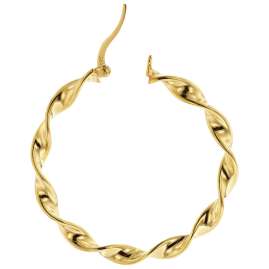 trendor 15601 Women's Hoop Earrings 925 Silver Gold-Plated Ø 40 mm