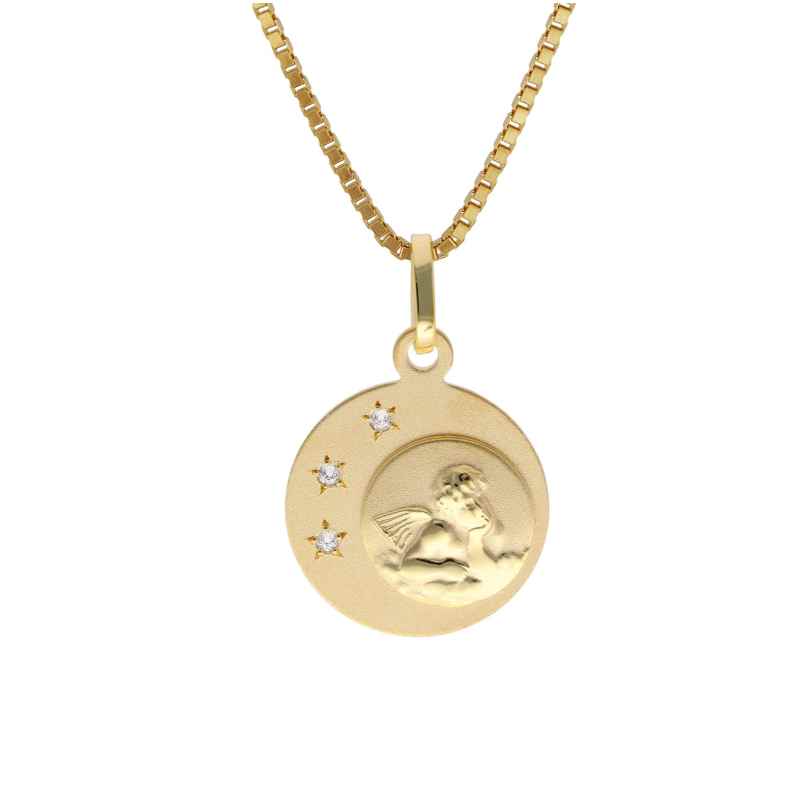 trendor 15588 Kid's Pendant Angel Gold 333 with Gold-Plated Silver Necklace